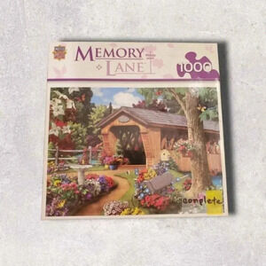 Alan Giana, Memory Lane, Garden Bridge, 1000 piece Puzzle 26.75x19.25